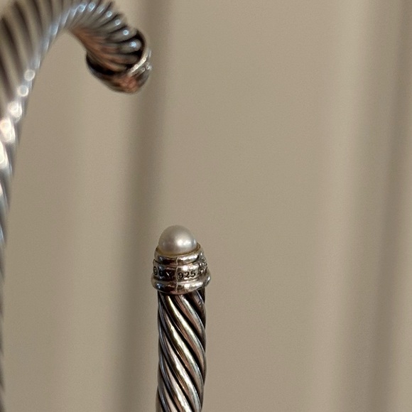 David Yurman Cable Collection Diamond and Pearl Bracelet 5MM (medium) - Picture 6 of 8
